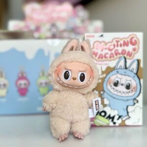 POP MART The Monsters Exciting Macaron Vinyl Plush Soymilk Labubu